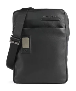 AKRON Umhängetasche 10″ fein genarbtes Rindsleder schwarz