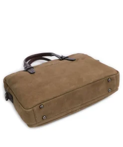 Aktentasche 15″ aufgerautes Rindsleder taupe