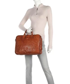 Aktentasche 15″ fein genarbtes Rindsleder cognac