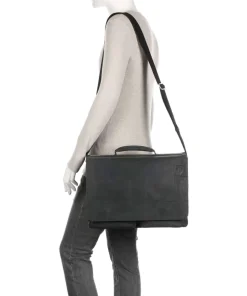 Aktentasche 15″ Leder schwarz