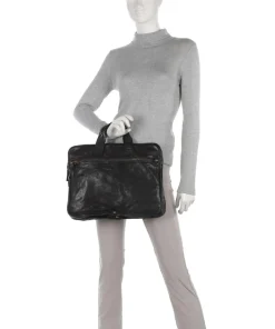 Aktentasche genarbtes Rindsleder schwarz