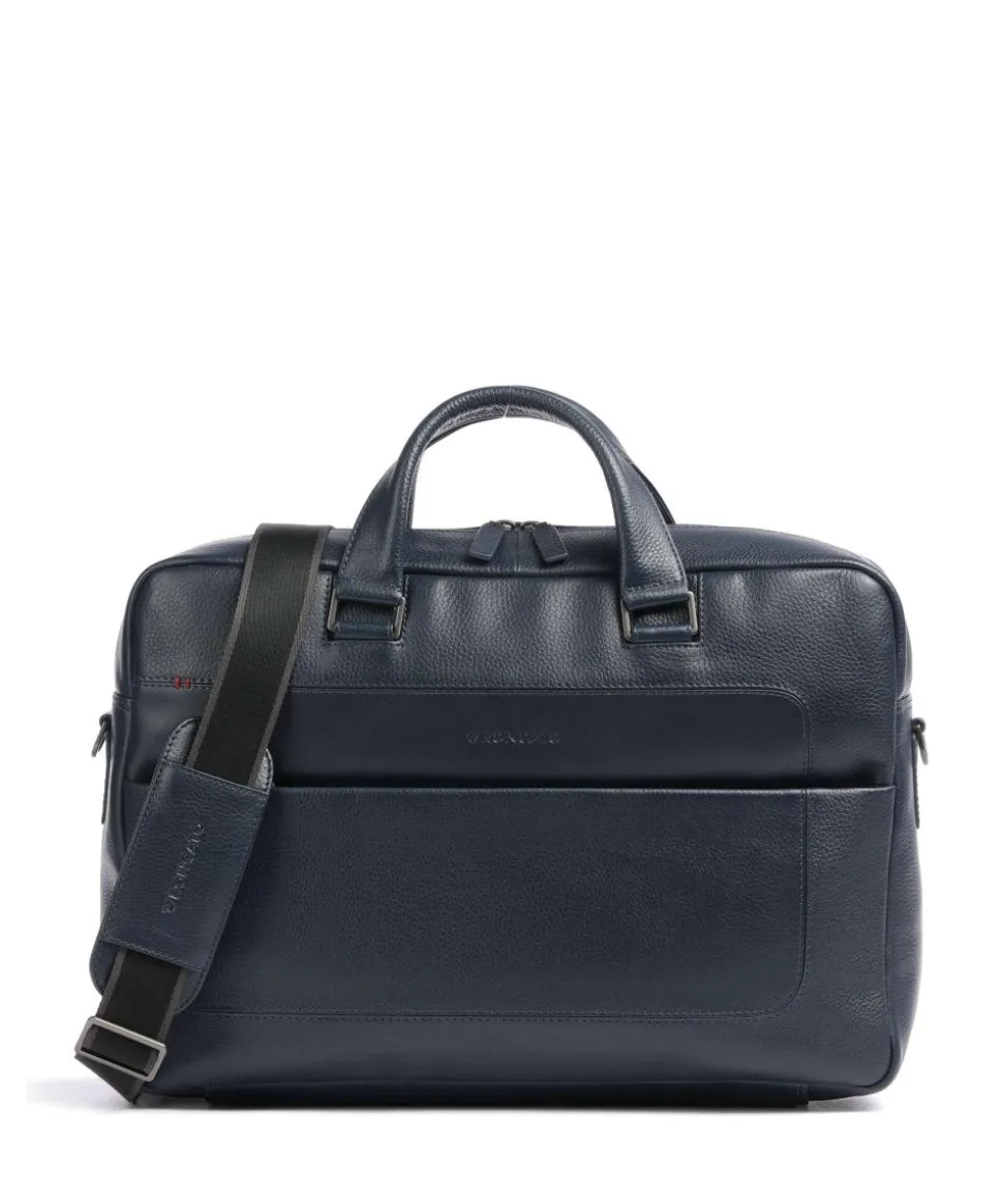 Alaska Aktentasche 15″ genarbtes Leder navy