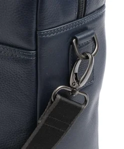 Alaska Aktentasche 15″ genarbtes Leder navy