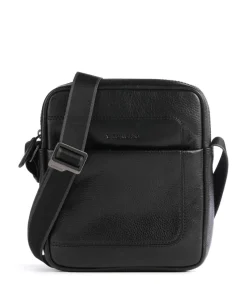 Alaska Umhängetasche genarbtes Leder schwarz