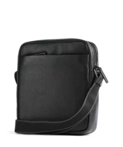 Alaska Umhängetasche genarbtes Leder schwarz