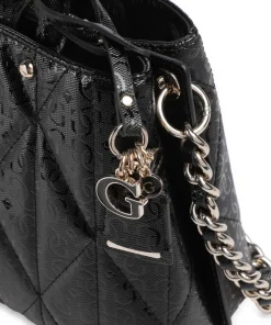 Aldina G-Shine Handtasche Lederimitat schwarz