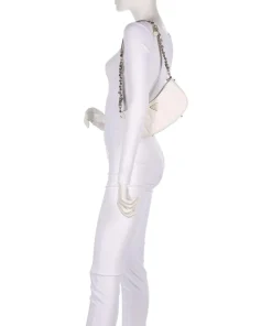 Aldina G-Shine Schultertasche Lederimitat creme