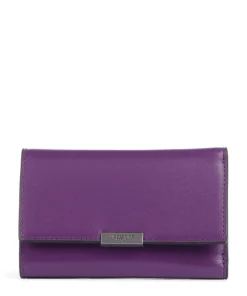 Alex Laura Biker Geldbörse fein genarbtes Rindsleder brombeer