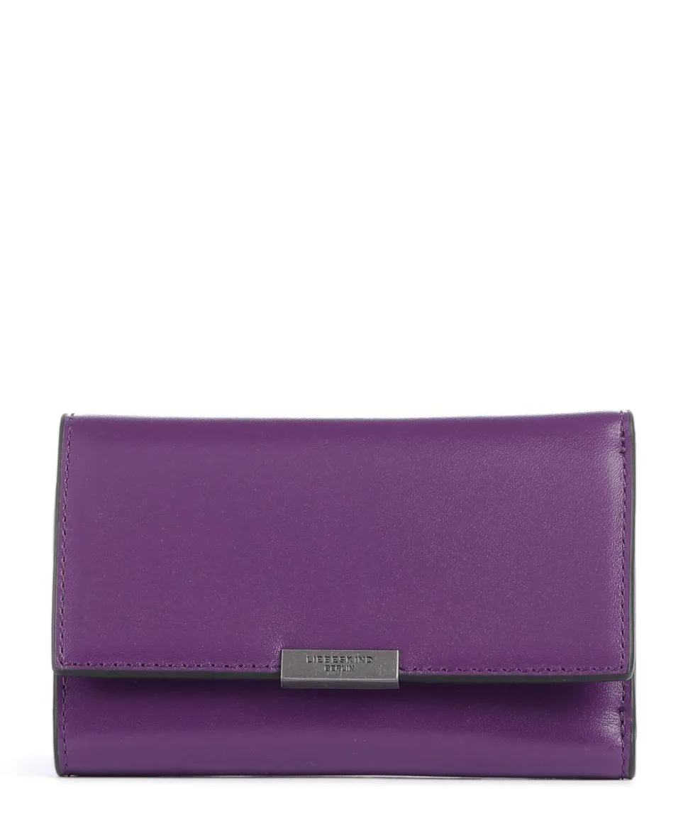 Alex Laura Biker Geldbörse fein genarbtes Rindsleder brombeer