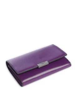 Alex Laura Biker Geldbörse fein genarbtes Rindsleder brombeer