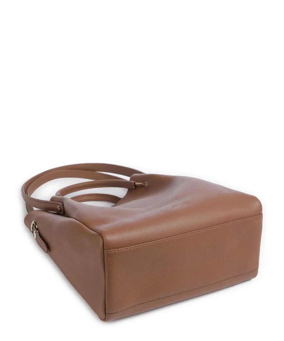 Alexandria Shopper genarbtes Leder braun