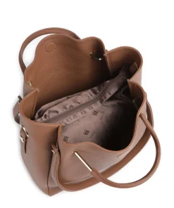 Alexandria Shopper genarbtes Leder braun