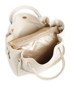 Alexandria Shopper geprägtes Rindsleder creme