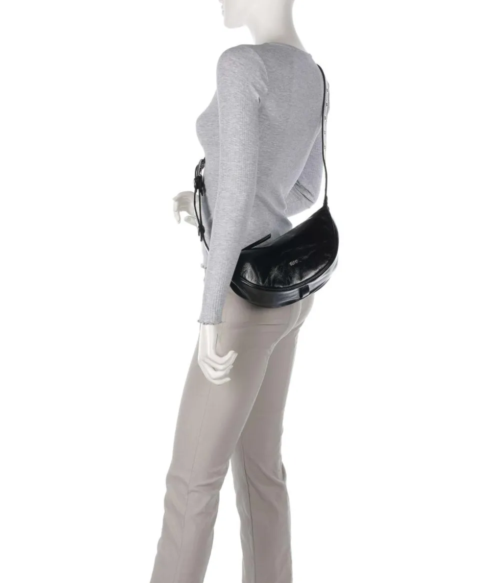 Alias Soft By My Side Schultertasche fein genarbtes Rindsleder schwarz