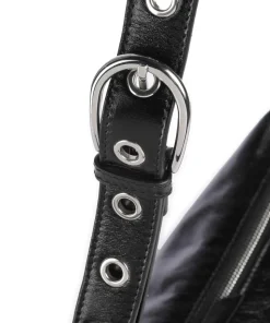 Alias Soft By My Side Schultertasche fein genarbtes Rindsleder schwarz