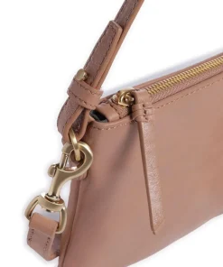 Alice Crinkle Schultertasche fein genarbtes Rindsleder altrosa