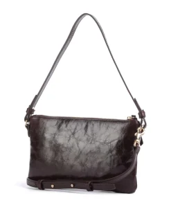 Alice Crinkle Schultertasche fein genarbtes Rindsleder bordeaux