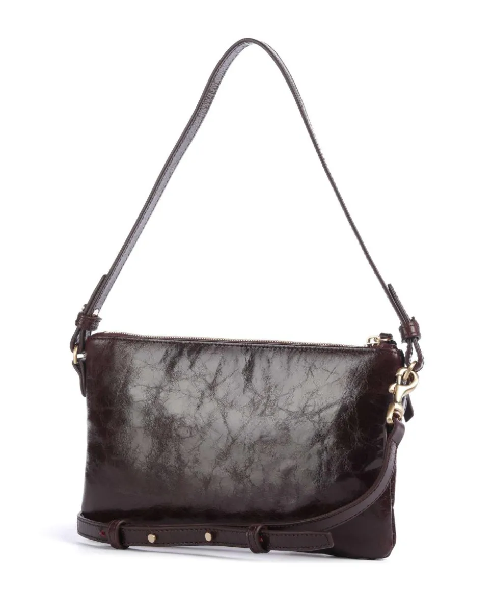 Alice Crinkle Schultertasche fein genarbtes Rindsleder bordeaux