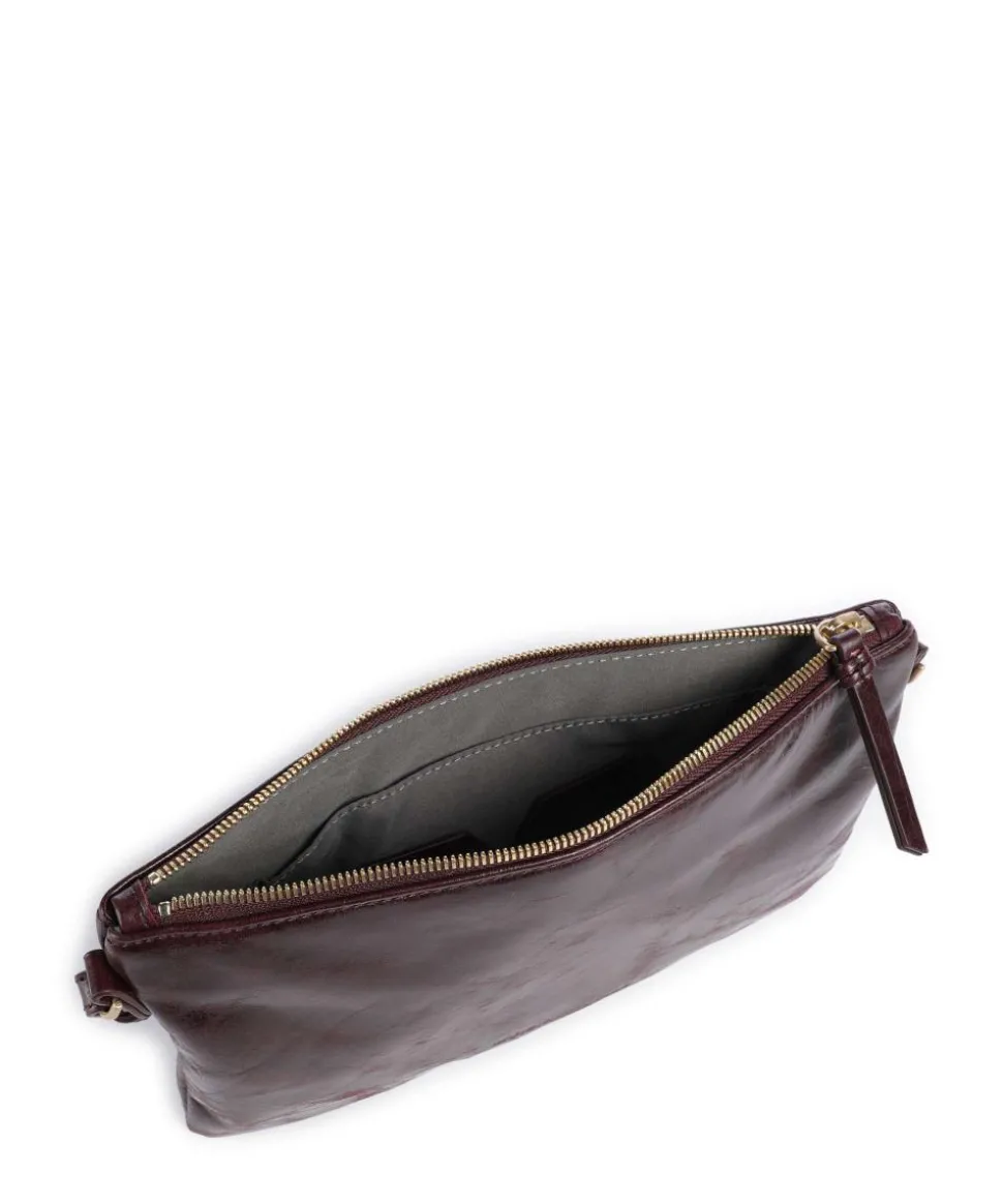 Alice Crinkle Schultertasche fein genarbtes Rindsleder bordeaux