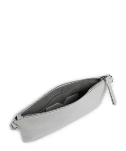 Alice Crinkle Schultertasche fein genarbtes Rindsleder hellgrau