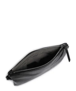 Alice Crinkle Schultertasche fein genarbtes Rindsleder schwarz