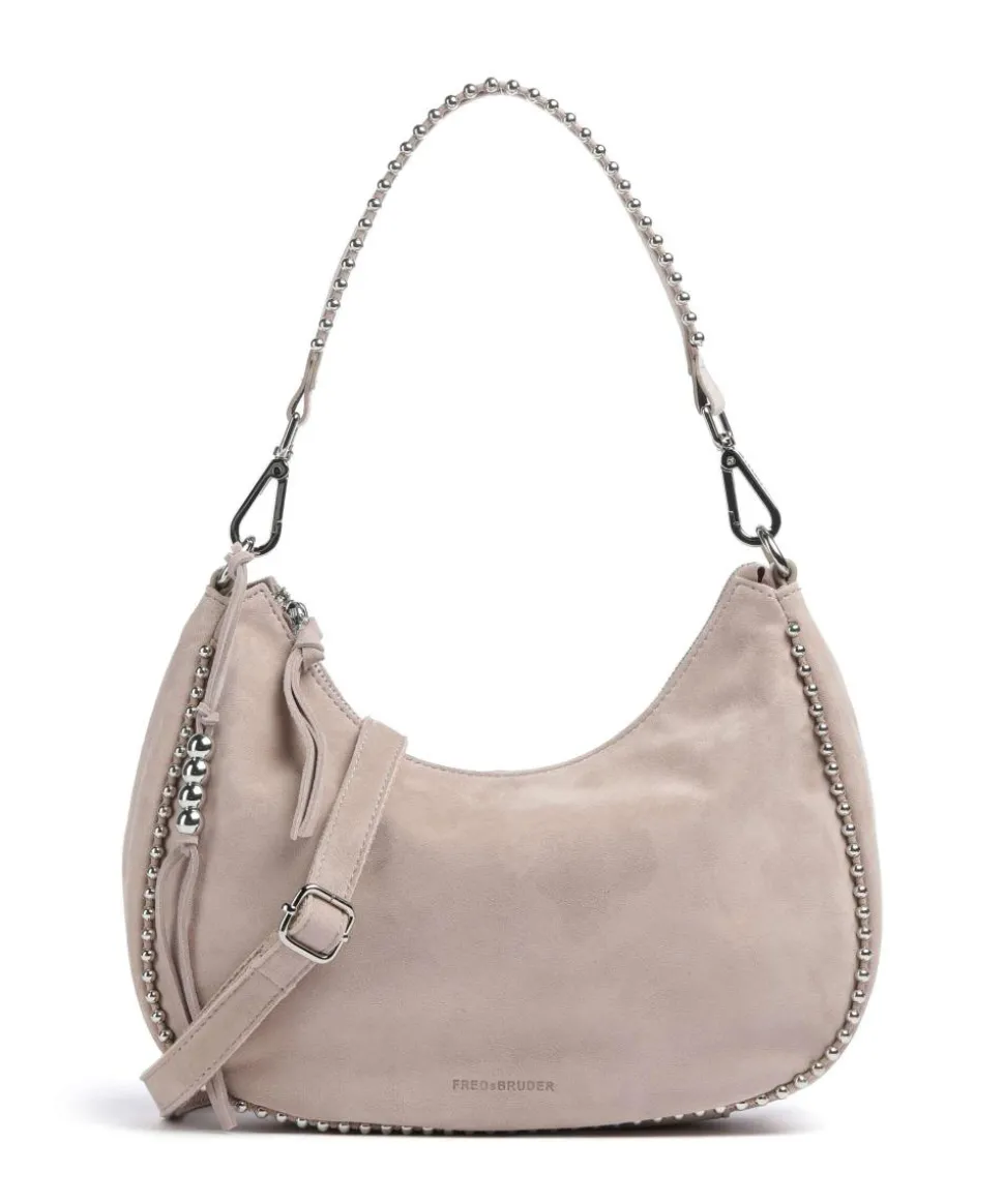 All About Beads Schultertasche Schafsleder beige