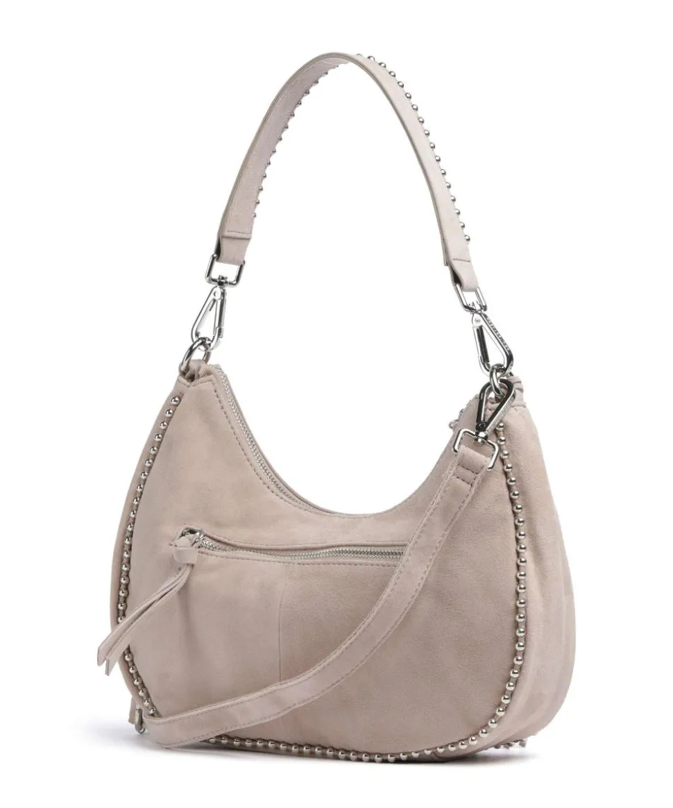 All About Beads Schultertasche Schafsleder beige