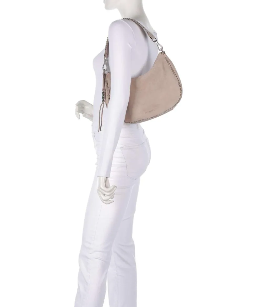 All About Beads Schultertasche Schafsleder beige