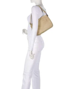 All About Beads Schultertasche aufgerautes Leder sand