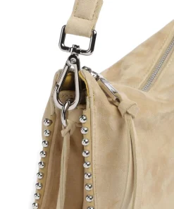 All About Beads Schultertasche aufgerautes Leder sand