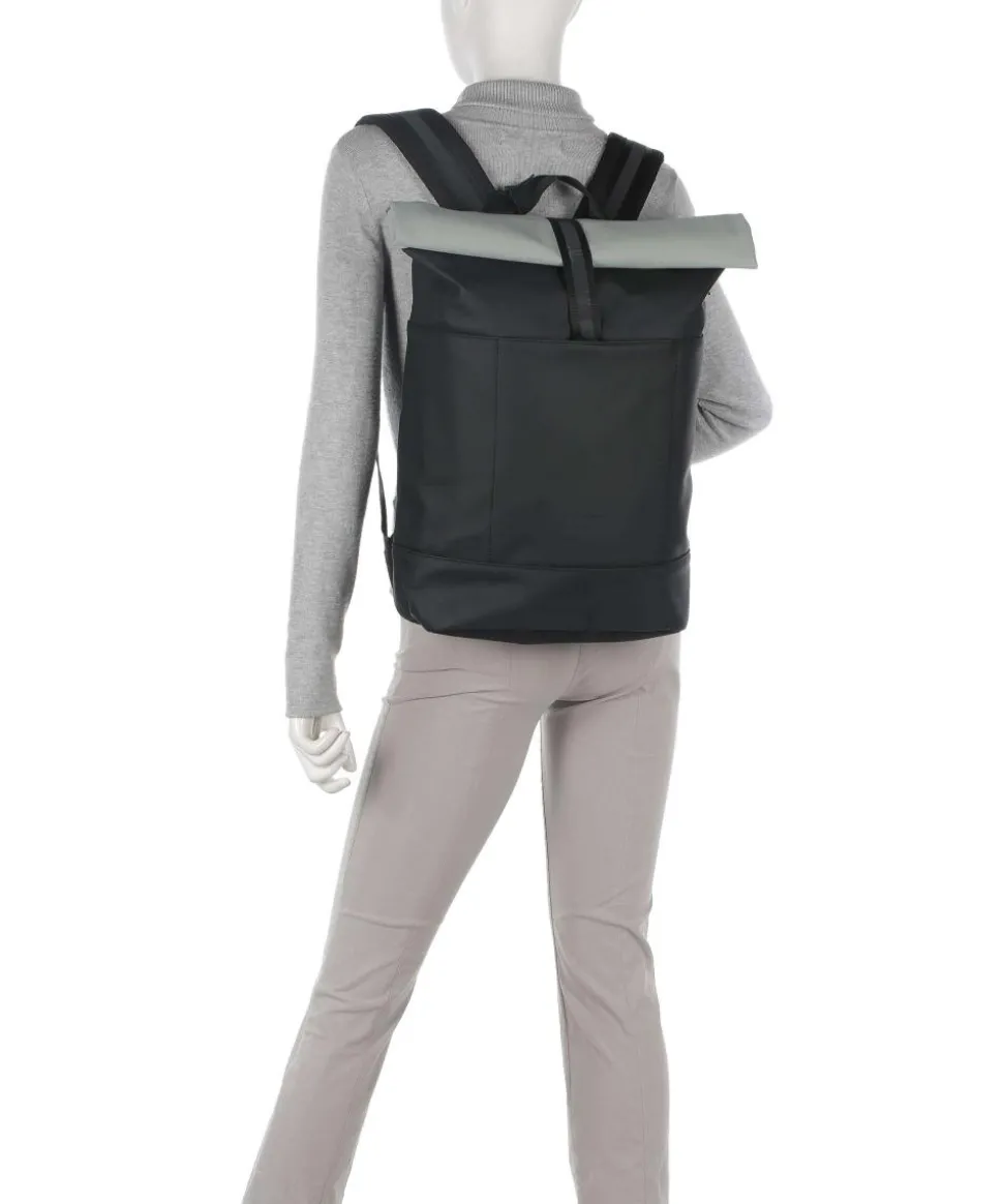 Aloe Hajo Medium Rolltop Rucksack Polyurethane schwarz