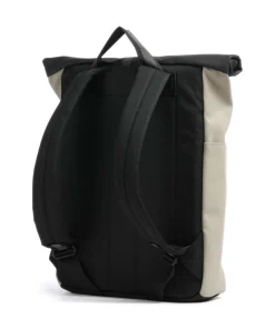 Aloe Hajo Mini Rolltop Rucksack 16″ Polyurethane beige/schwarz