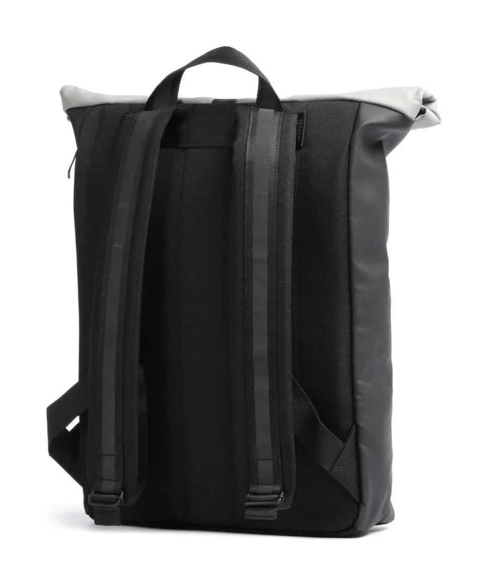 Aloe Jasper Medium Rolltop Rucksack 15″ recyceltes Polyester schwarz