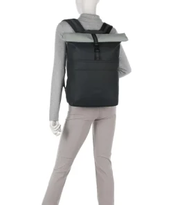 Aloe Jasper Medium Rolltop Rucksack 15″ recyceltes Polyester schwarz