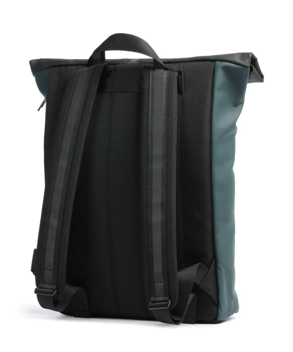 Aloe Jasper Medium Rolltop Rucksack 15″ recyceltes Polyester dunkelgrün