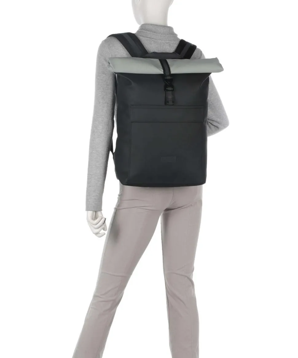 Aloe Jasper Medium Rolltop Rucksack 15″ recyceltes Polyester dunkelgrün