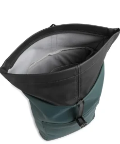 Aloe Jasper Medium Rolltop Rucksack 15″ recyceltes Polyester dunkelgrün