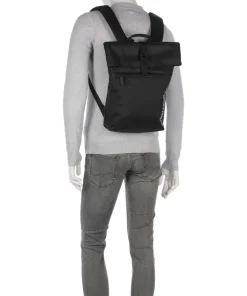 Alperton Rolltop Rucksack Textil schwarz