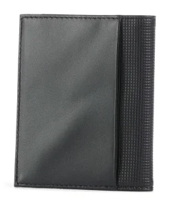 Altius Alox Bi-Fold RFID Kreditkartenetui fein genarbtes Leder schwarz