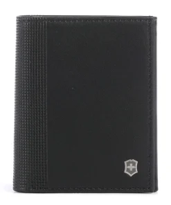 Altius Alox Tri-Fold RFID Geldbörse fein genarbtes Leder schwarz