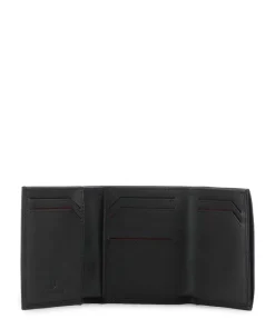 Altius Alox Tri-Fold RFID Geldbörse fein genarbtes Leder schwarz