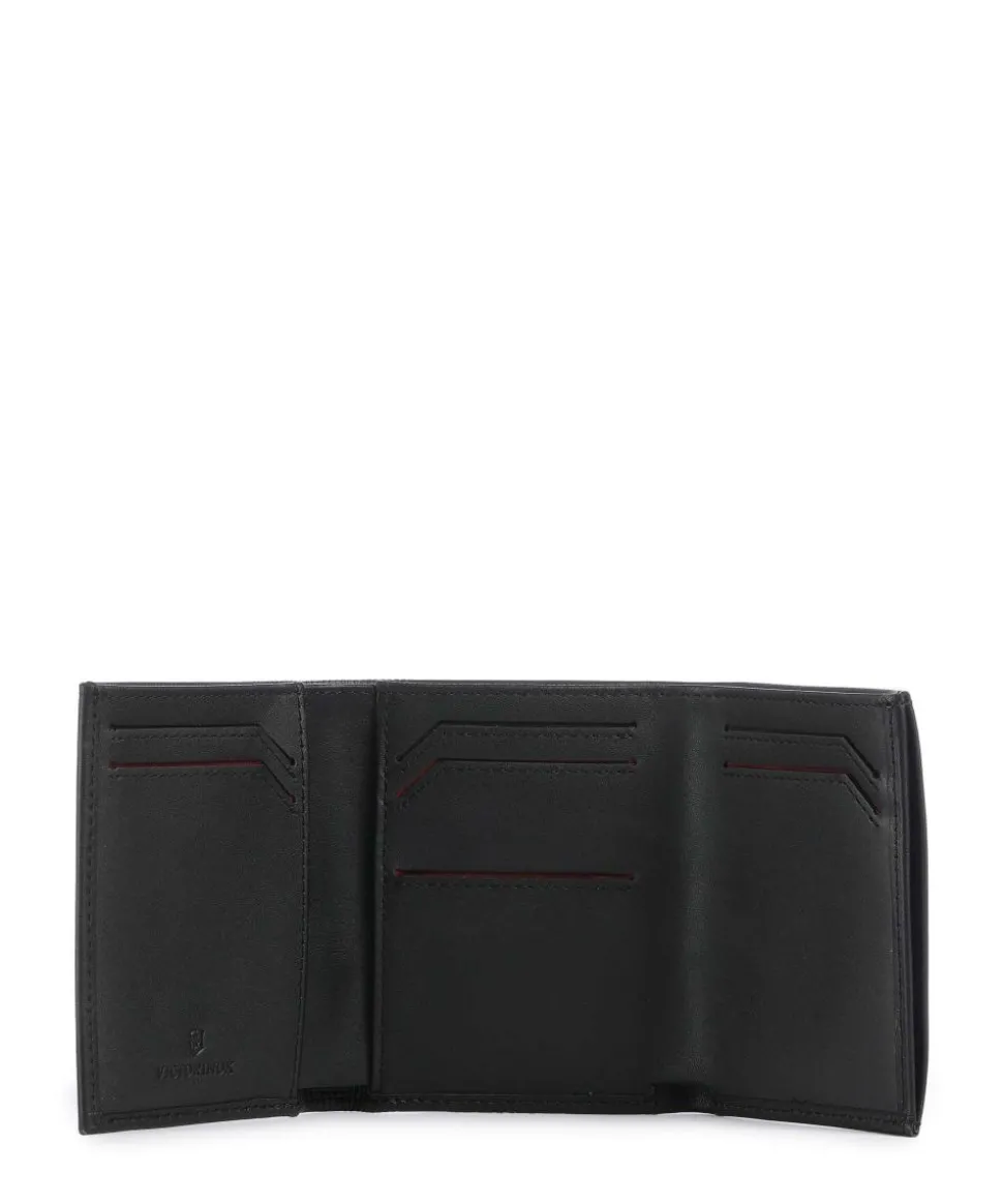 Altius Alox Tri-Fold RFID Geldbörse fein genarbtes Leder schwarz