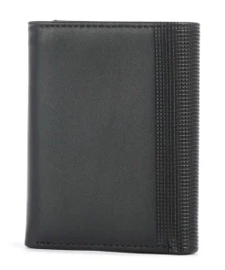 Altius Alox Tri-Fold RFID Geldbörse fein genarbtes Leder schwarz
