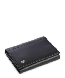 Altius Alox Tri-Fold RFID Geldbörse fein genarbtes Leder schwarz