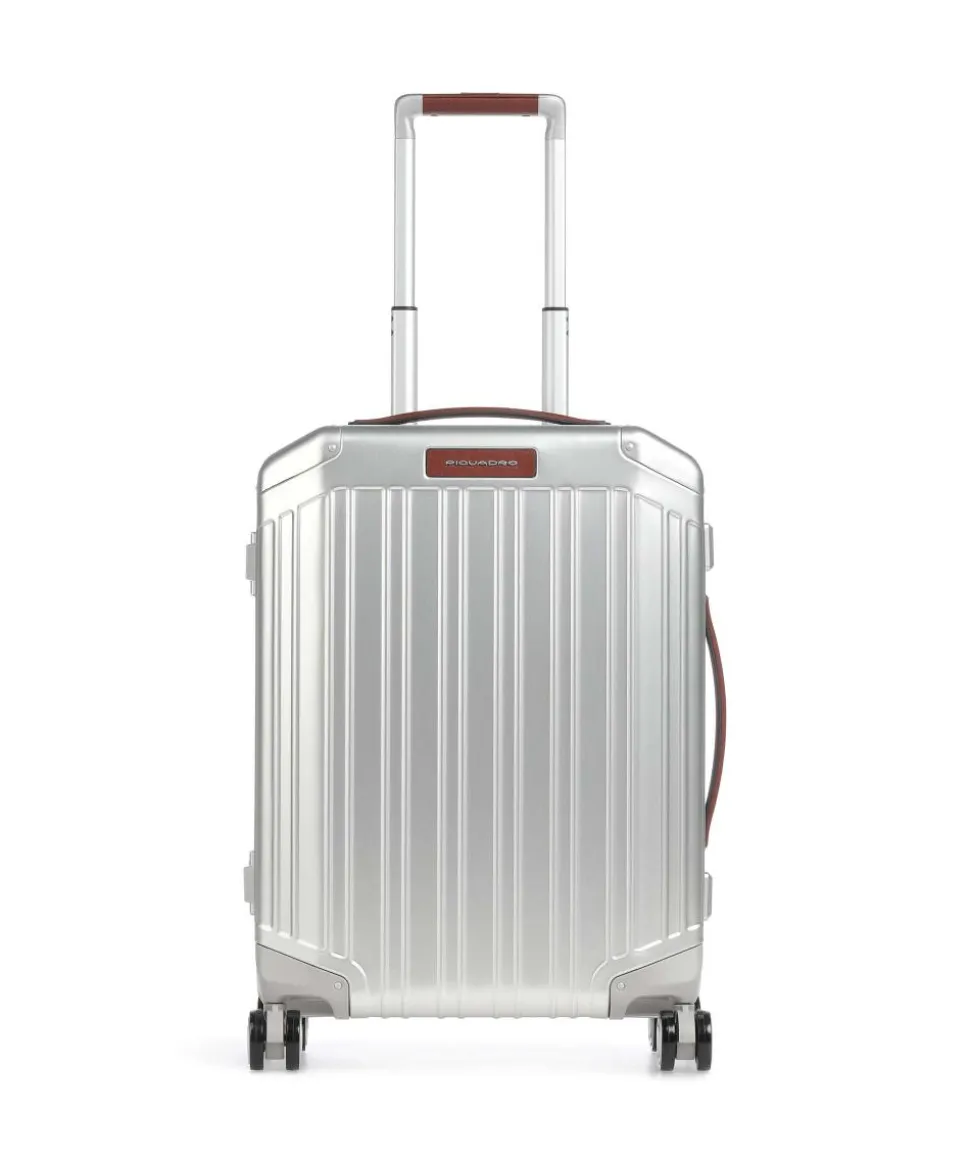 Alu 4-Rollen Trolley silber 55 cm