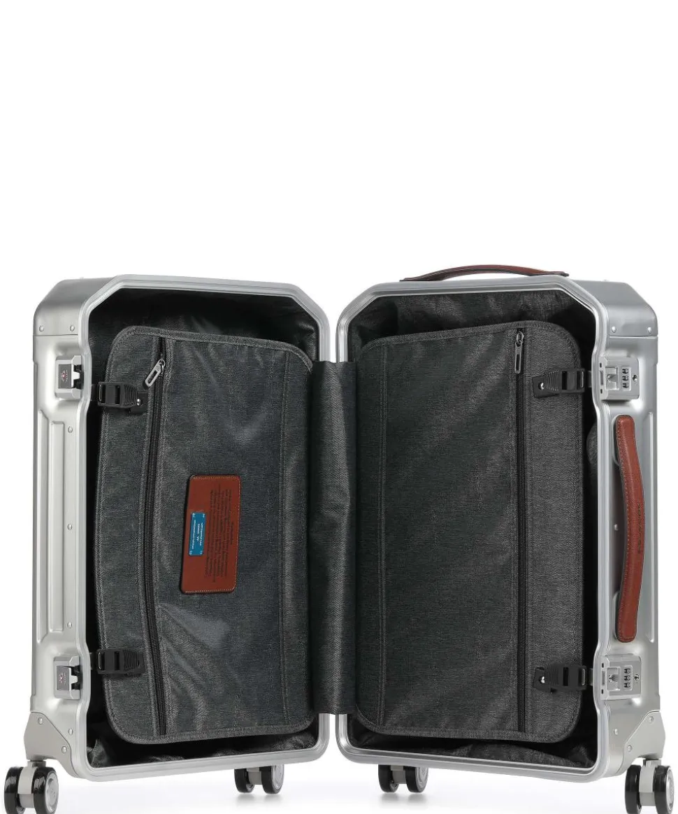 Alu 4-Rollen Trolley silber 55 cm