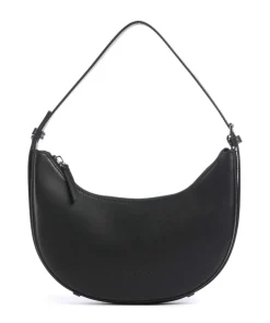 Alvi Schultertasche fein genarbtes Rindsleder schwarz