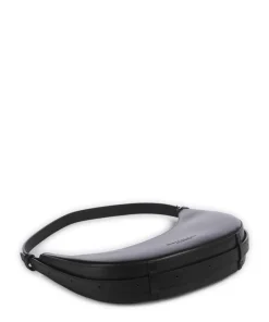 Alvi Schultertasche fein genarbtes Rindsleder schwarz