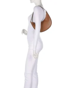 Alvi Schultertasche fein genarbtes Rindsleder braun