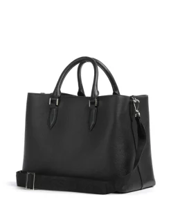 Alyce Handtasche genarbtes Rindsleder schwarz
